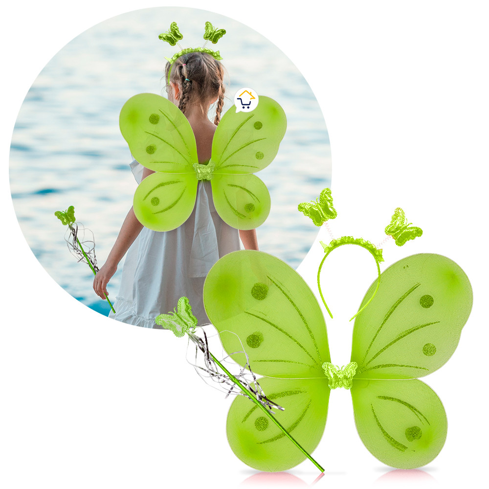 Vista 2 de Disfraz Mariposa Hada Halloween OD500 - color: rojo